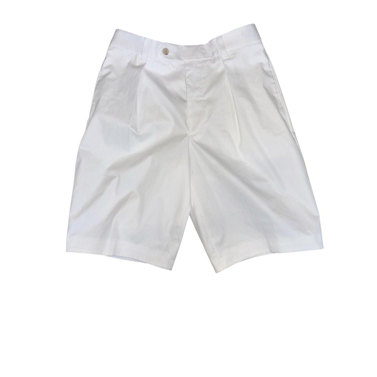 White Tailored Bermuda Shorts