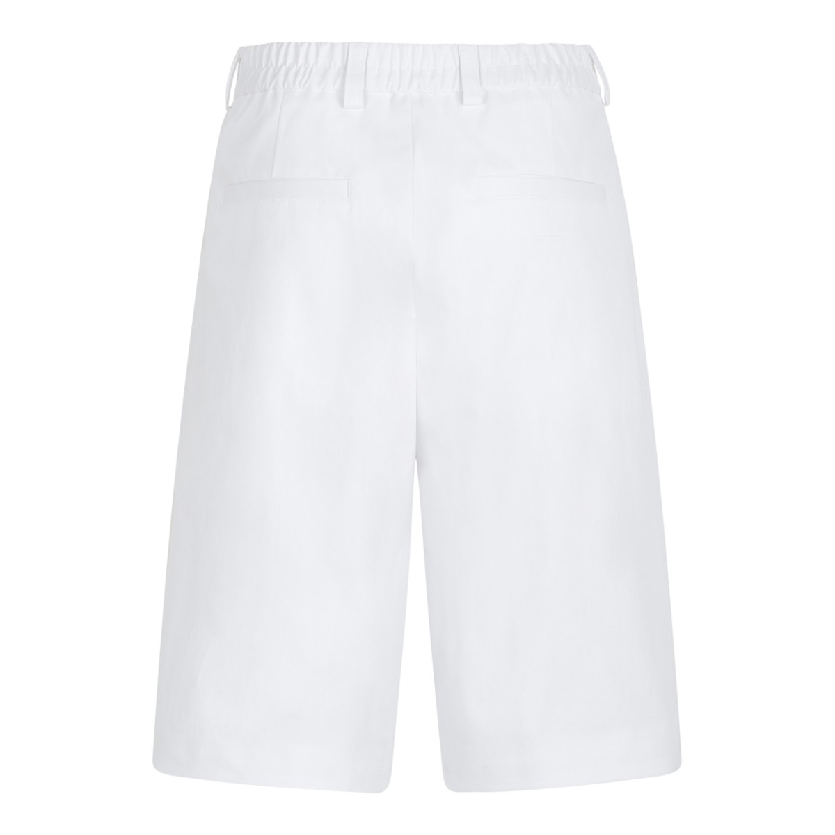 White Tailored Bermuda Shorts