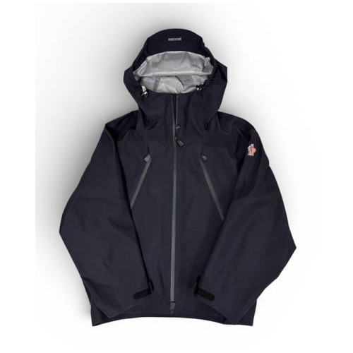 Moncler Grenoble Navy Technical Hooded Ski Jacket.