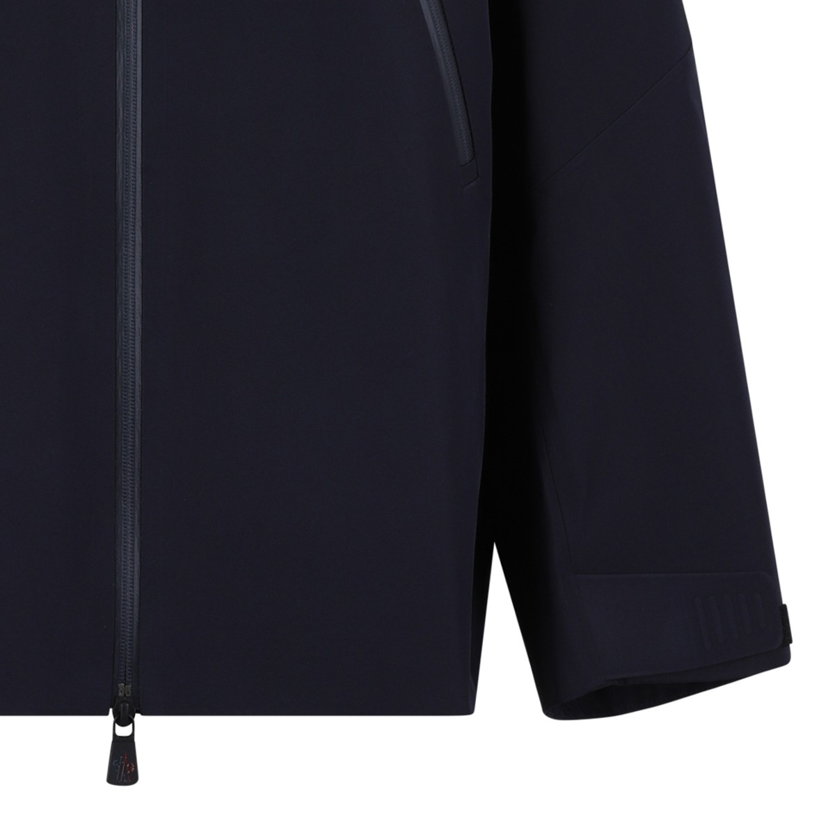 Moncler Grenoble Navy Technical Hooded Ski Jacket.