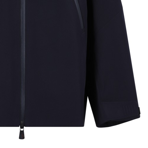 Moncler Grenoble Navy Technical Hooded Ski Jacket.