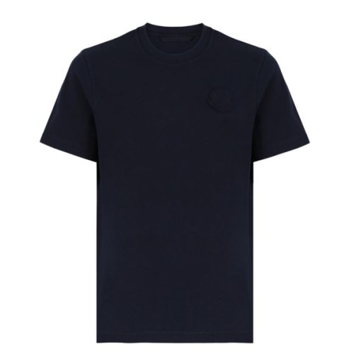 Moncler Navy Cotton Logo T-Shirt.