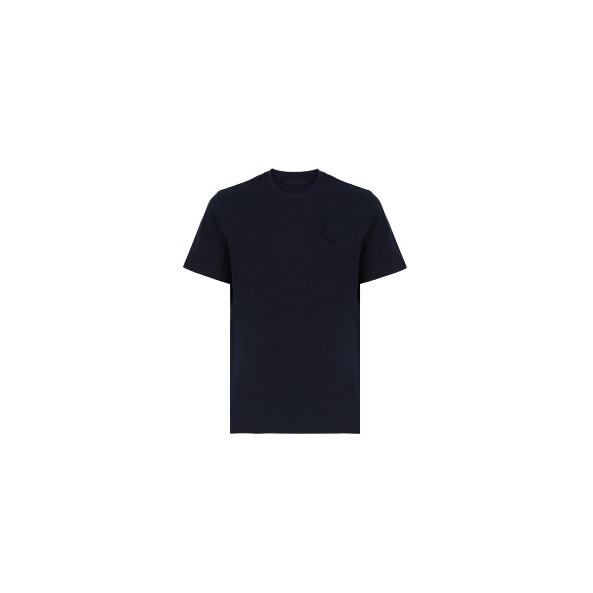 Moncler Navy Cotton Logo T-Shirt.