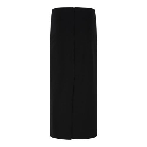 Black Crepe Jersey Midi Skirt 2