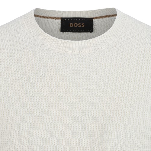 Boss Camel Crew Neck Knit Sweater.