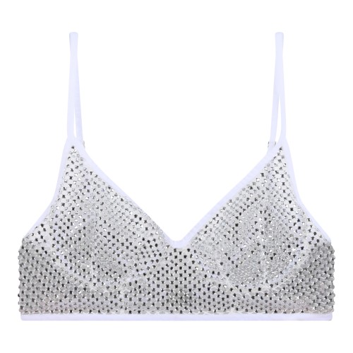 White Embellished Bralette Top