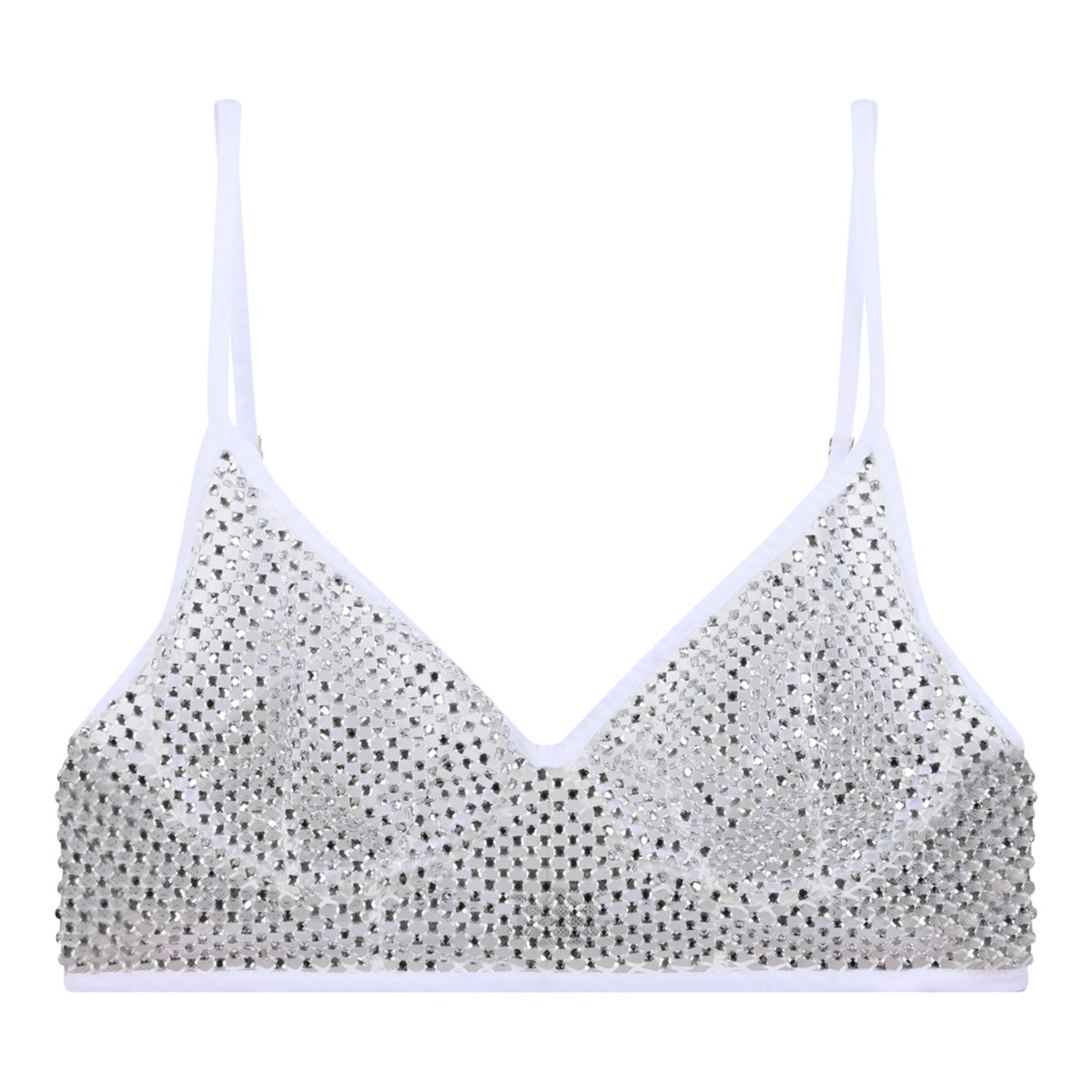 White Embellished Bralette Top