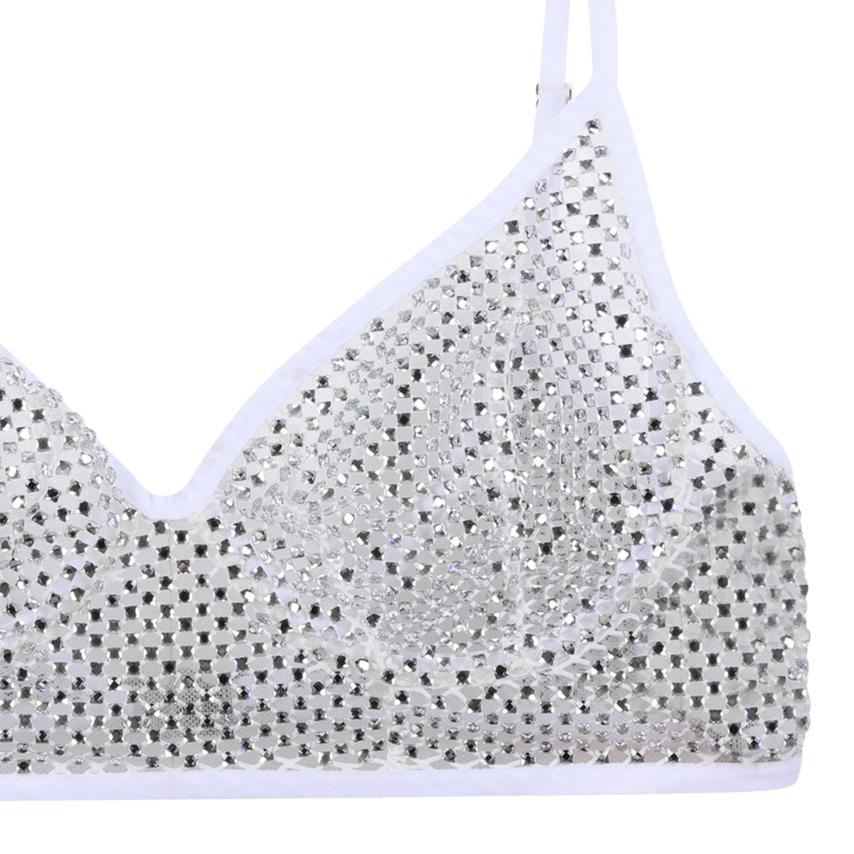 White Embellished Bralette Top