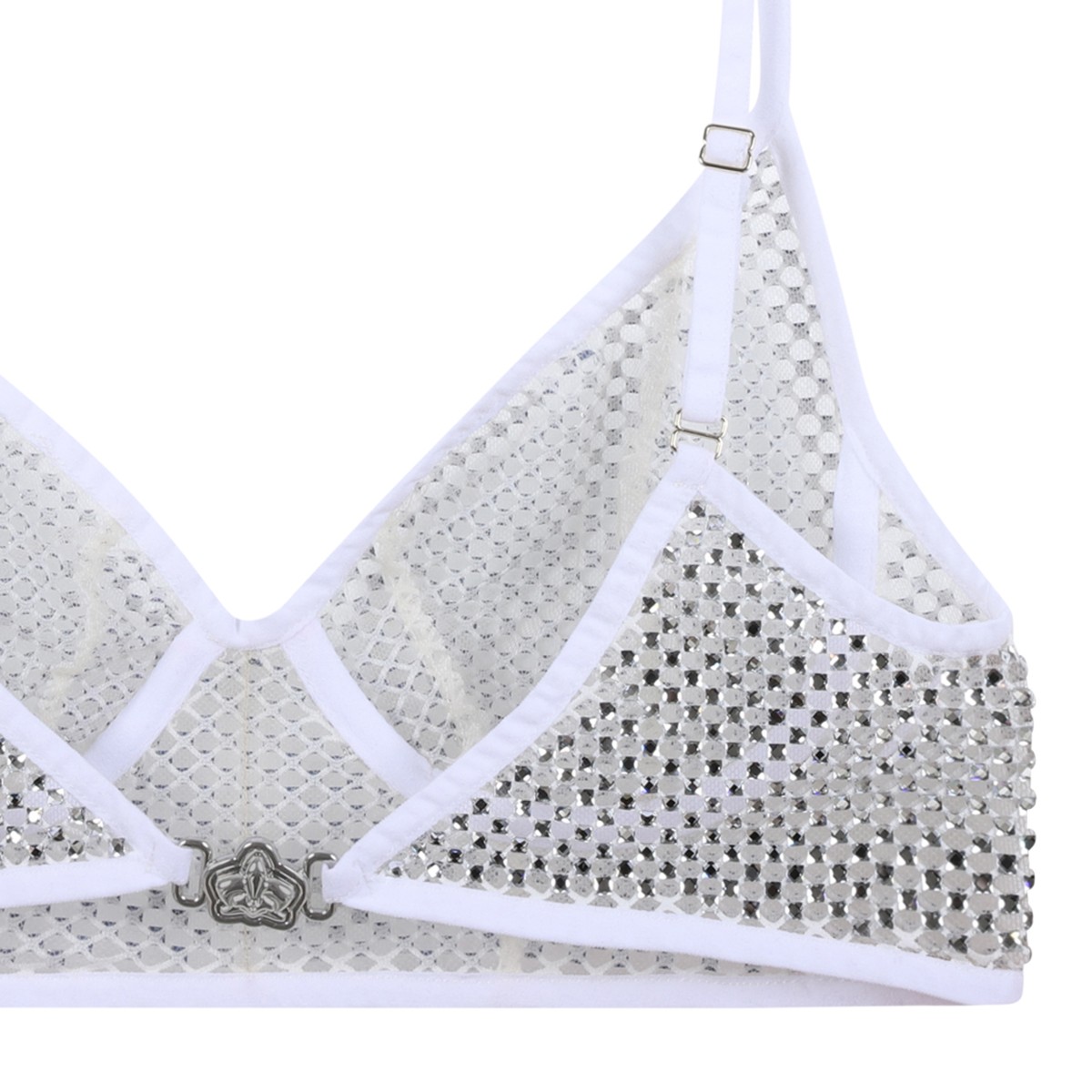White Embellished Bralette Top