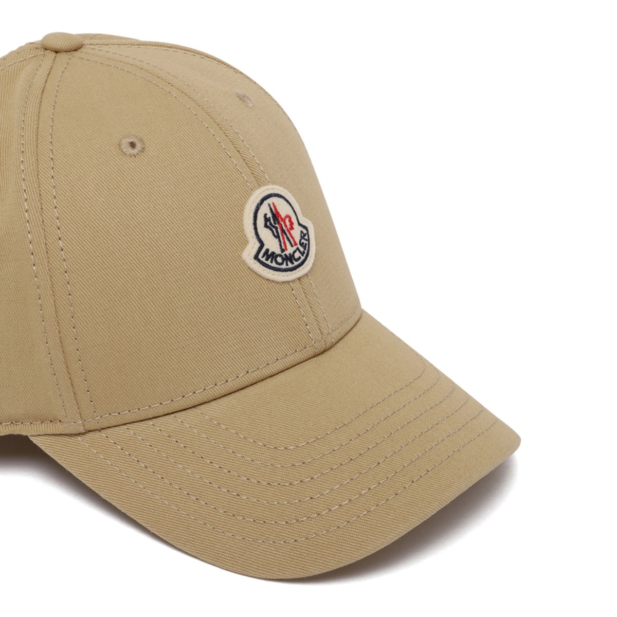 Beige Cotton Baseball Cap
