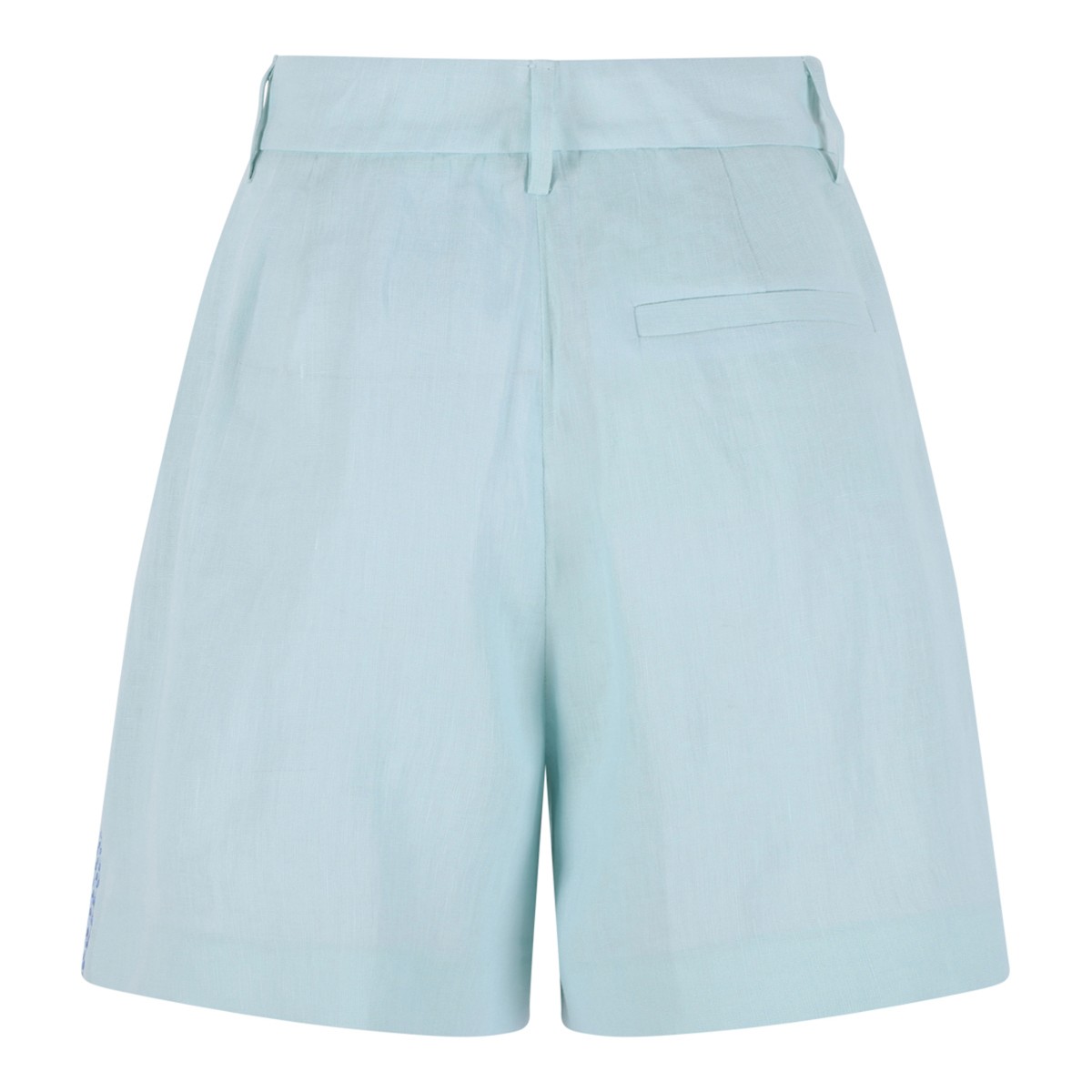 Canal Green Linen Tailored Shorts