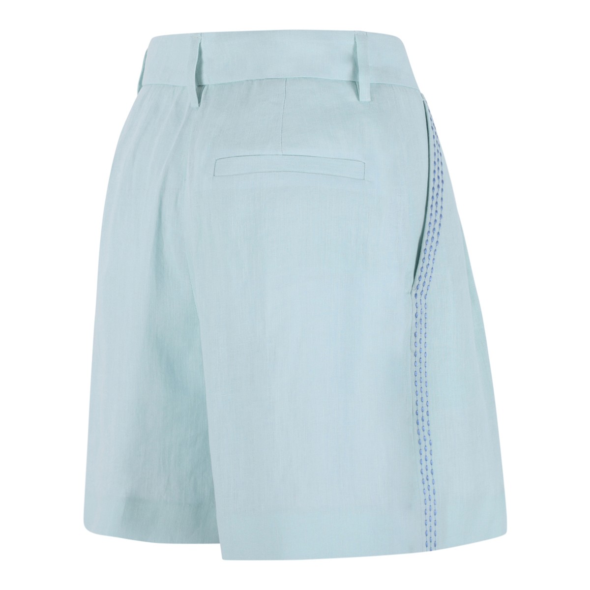 Canal Green Linen Tailored Shorts