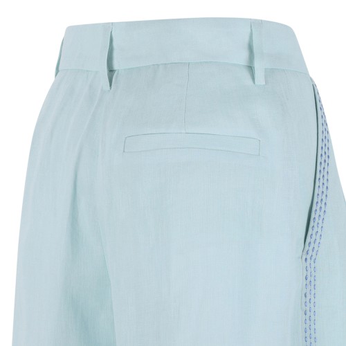 Canal Green Linen Tailored Shorts