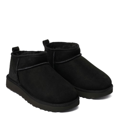 UGG Black Suede Classic Mini Boots.   2