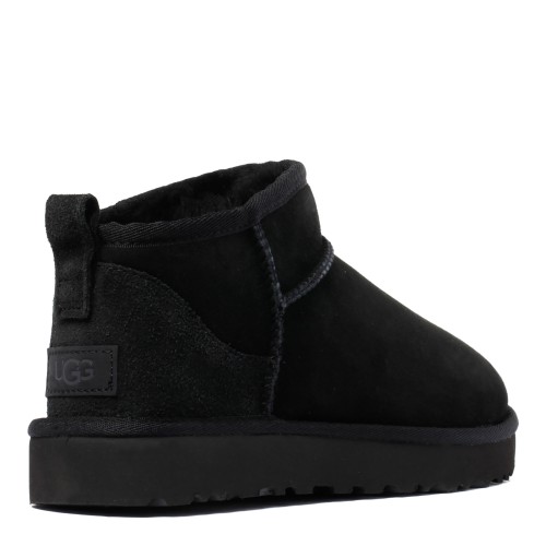 UGG Black Suede Classic Mini Boots.  