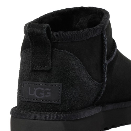 UGG Black Suede Classic Mini Boots.  