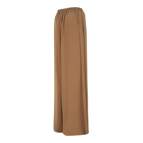 Caramel Wide-Leg Fluid Trousers