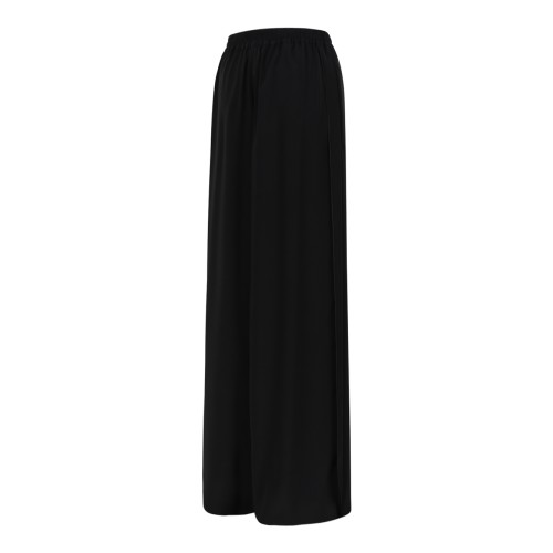 Black Wide-Leg Fluid Trousers