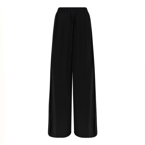 Black Wide-Leg Fluid Trousers 2