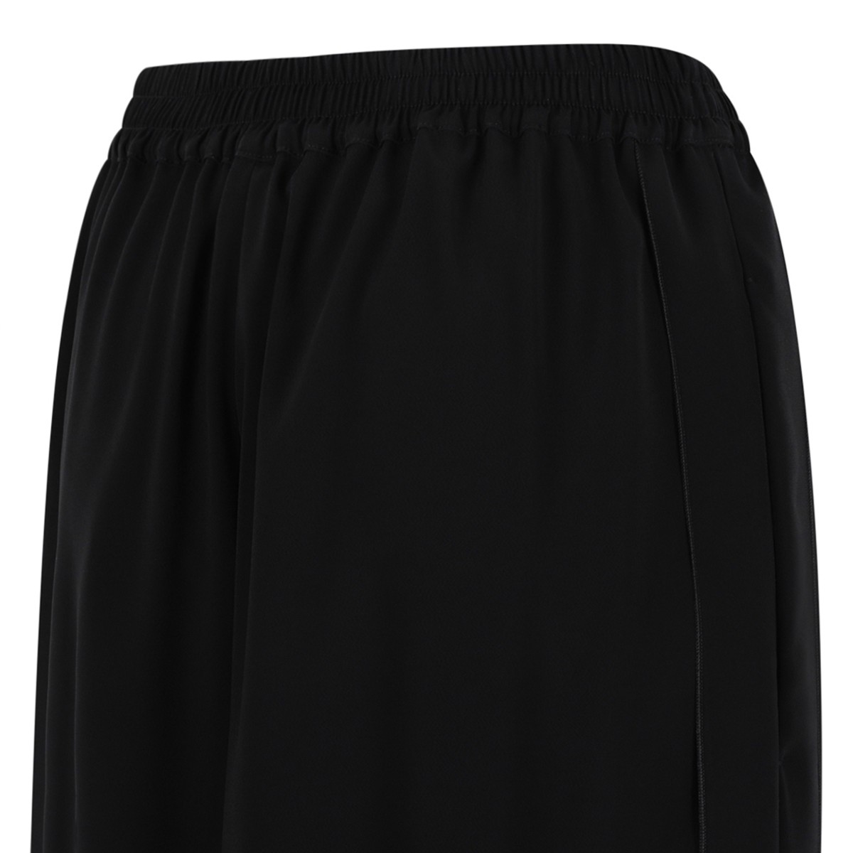 Black Wide-Leg Fluid Trousers