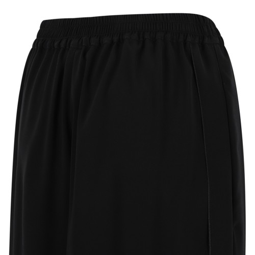 Black Wide-Leg Fluid Trousers