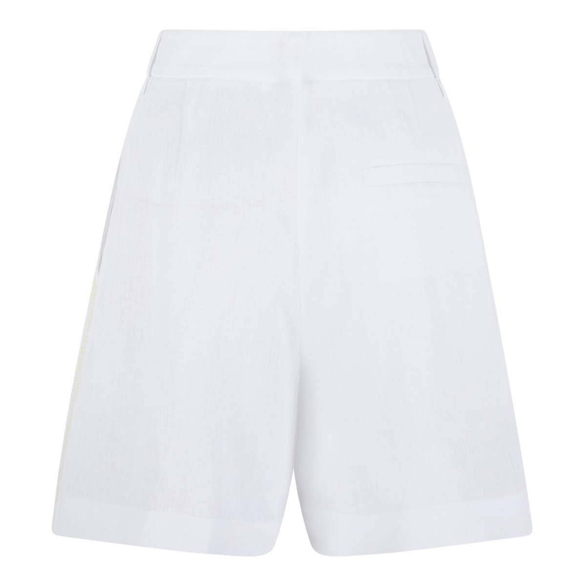 White Linen Tailored Shorts