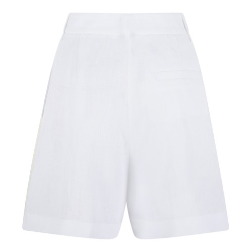 White Linen Tailored Shorts