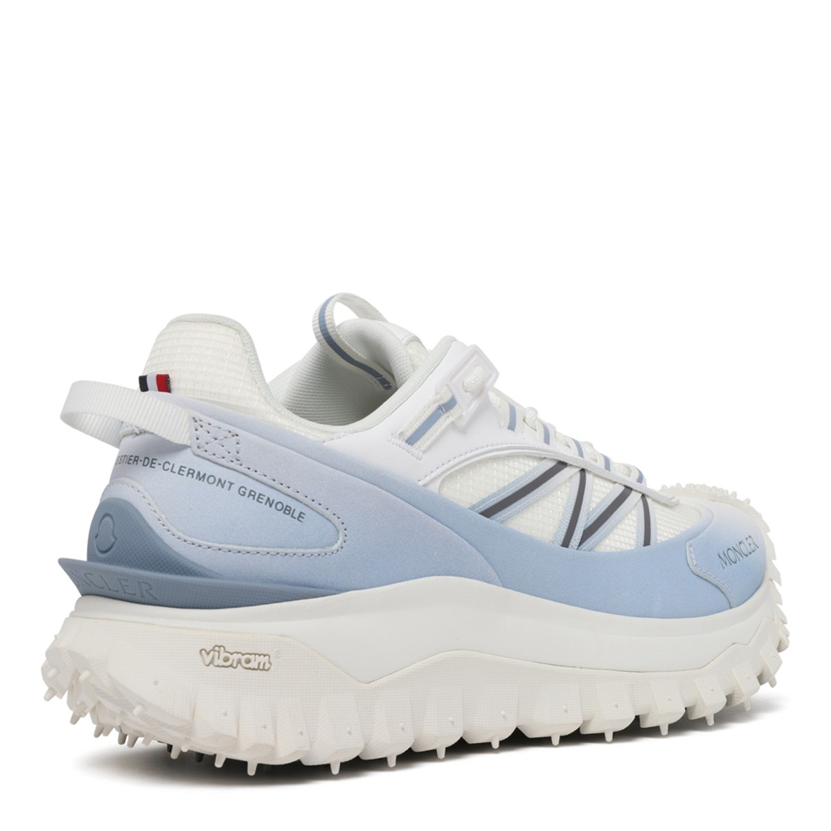 White Leather and Mesh Sneakers