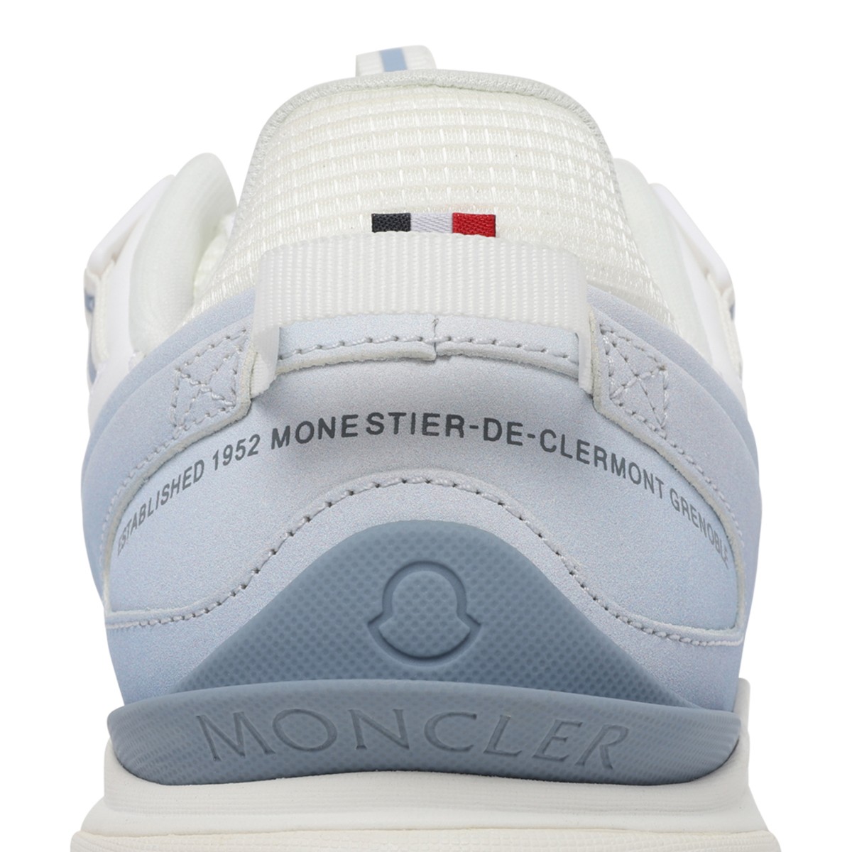 White Leather and Mesh Sneakers