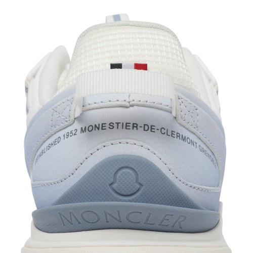 White Leather and Mesh Sneakers