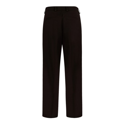 Boss x David Beckham Dark Brown Pleated Tailored Trousers.