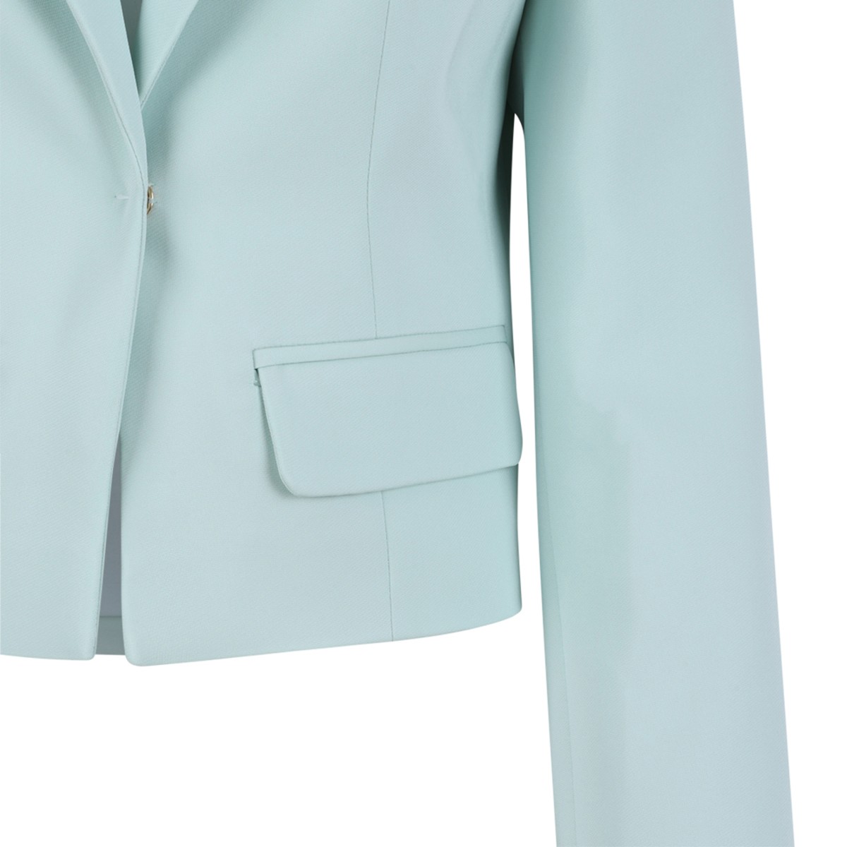 Genny Light Blue Cropped Embellished Blazer.