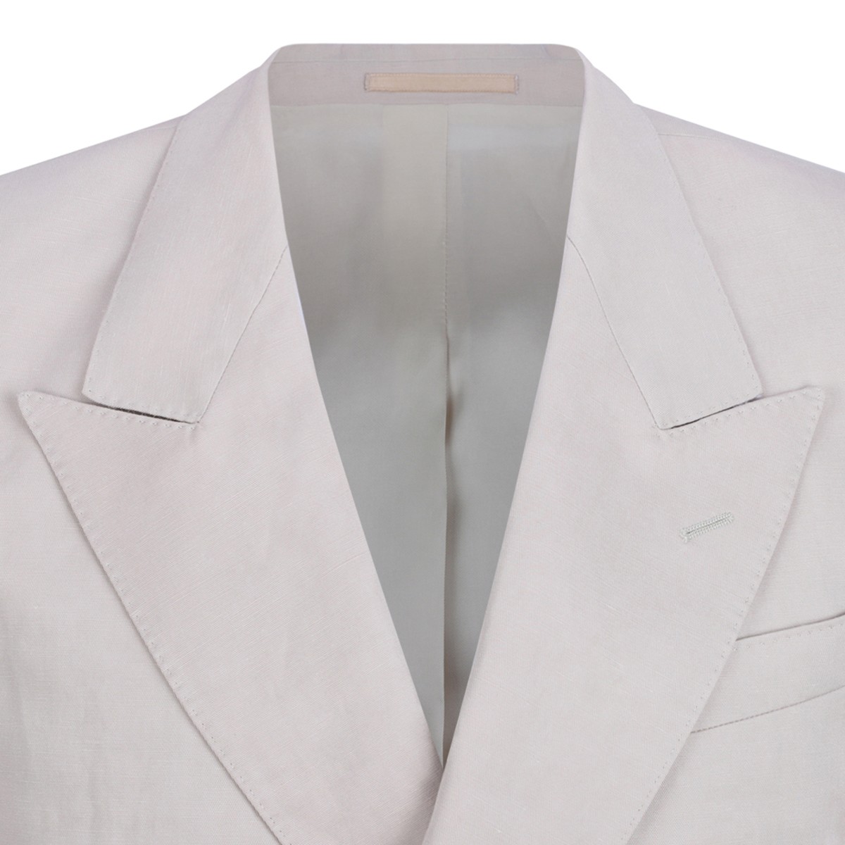 Open Grey Double-Breasted Blazer