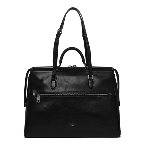 Vittoria Black Calfskin Tote Bag 2