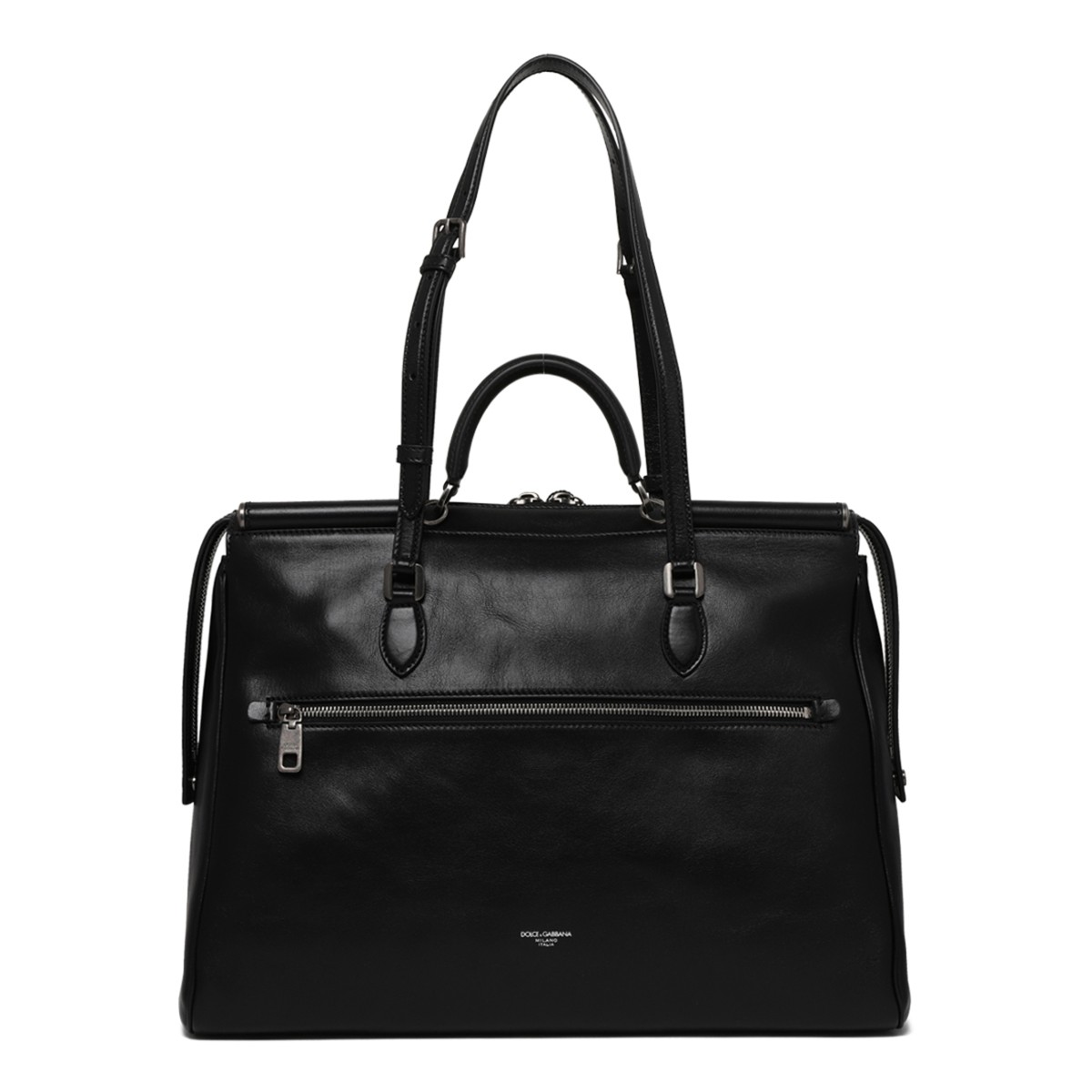 Vittoria Black Calfskin Tote Bag