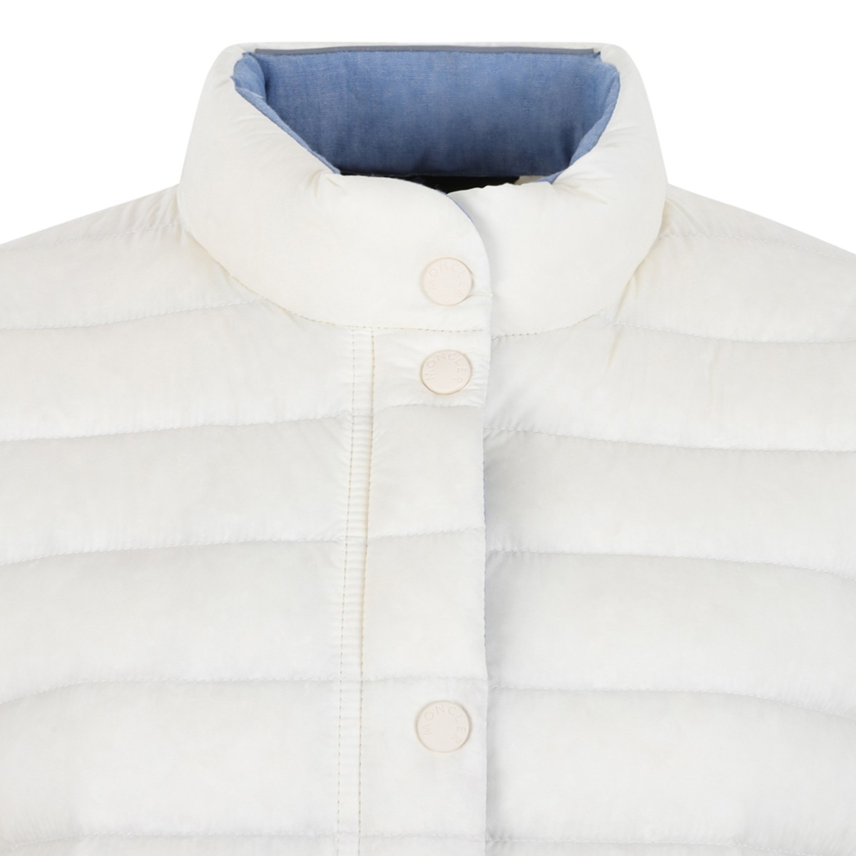 Modulains Ivory Quilted Bomber Jacket