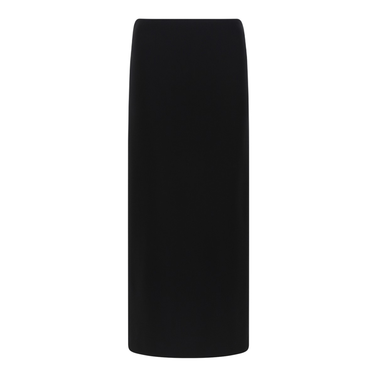 Black Crepe Jersey Midi Skirt
