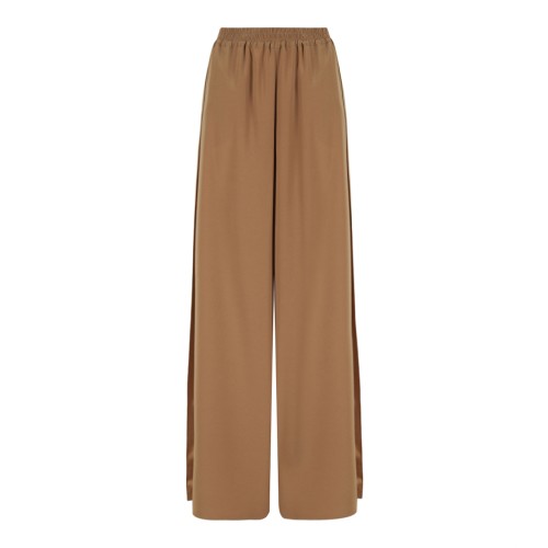 Caramel Wide-Leg Fluid Trousers