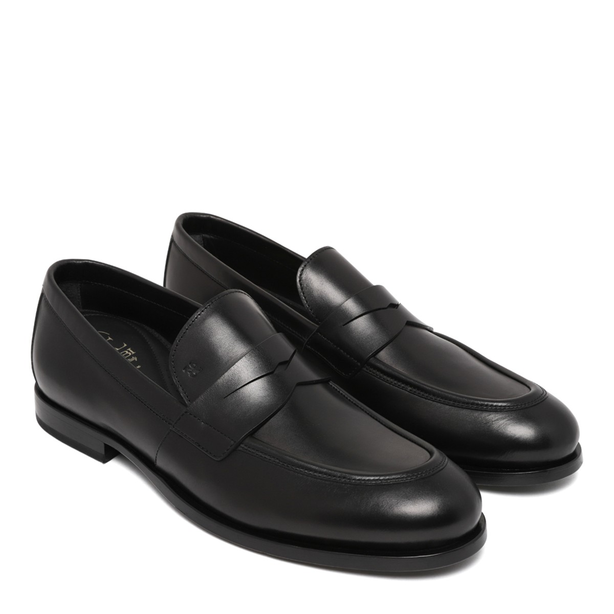 Black Leather Loafers