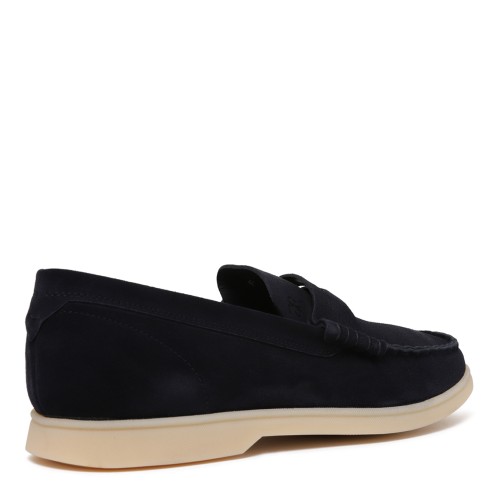 Dark Blue Suede Loafers