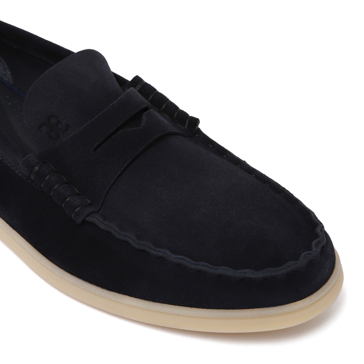 Dark Blue Suede Loafers