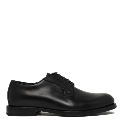 Black Leather Derby Shoes