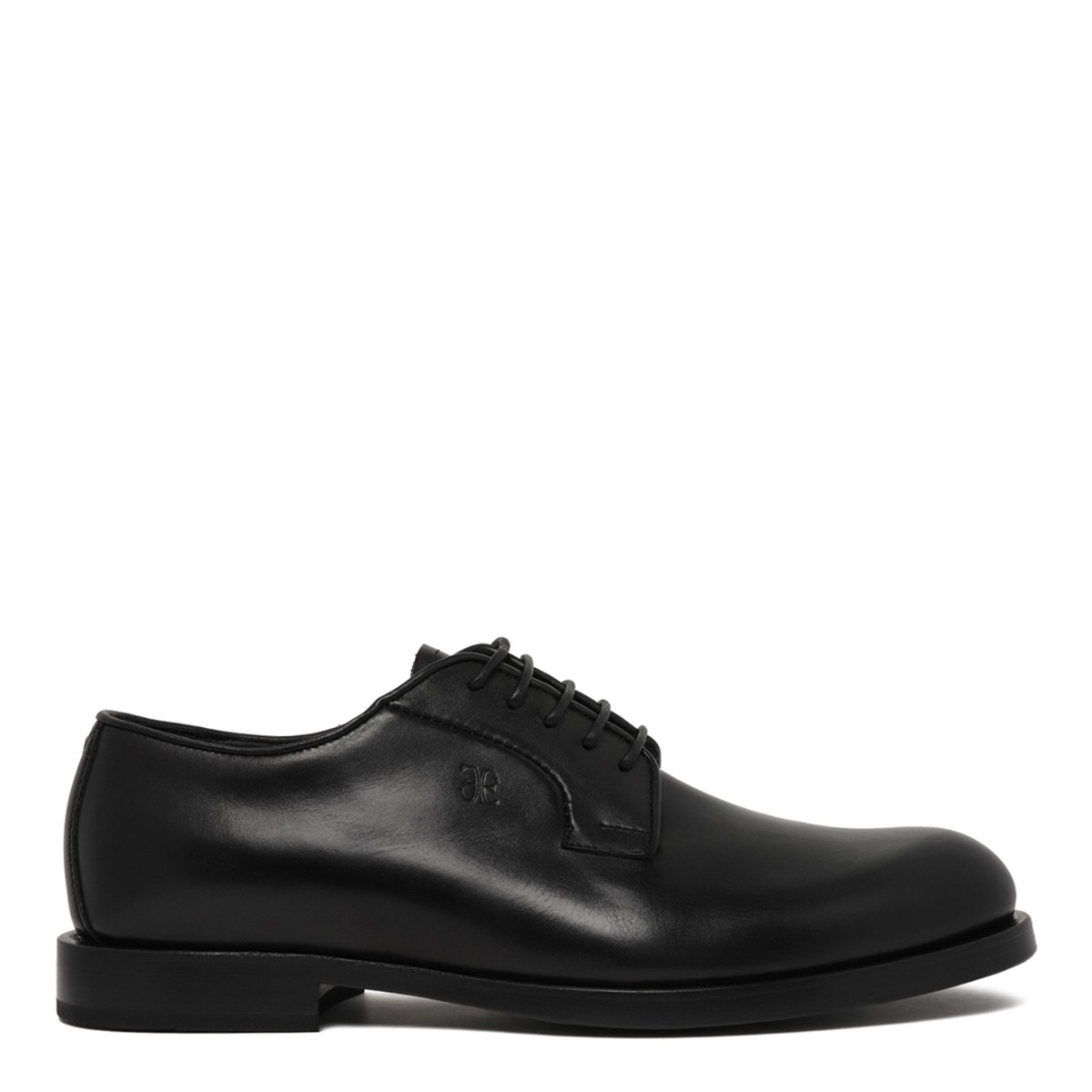 Black Leather Derby Shoes
