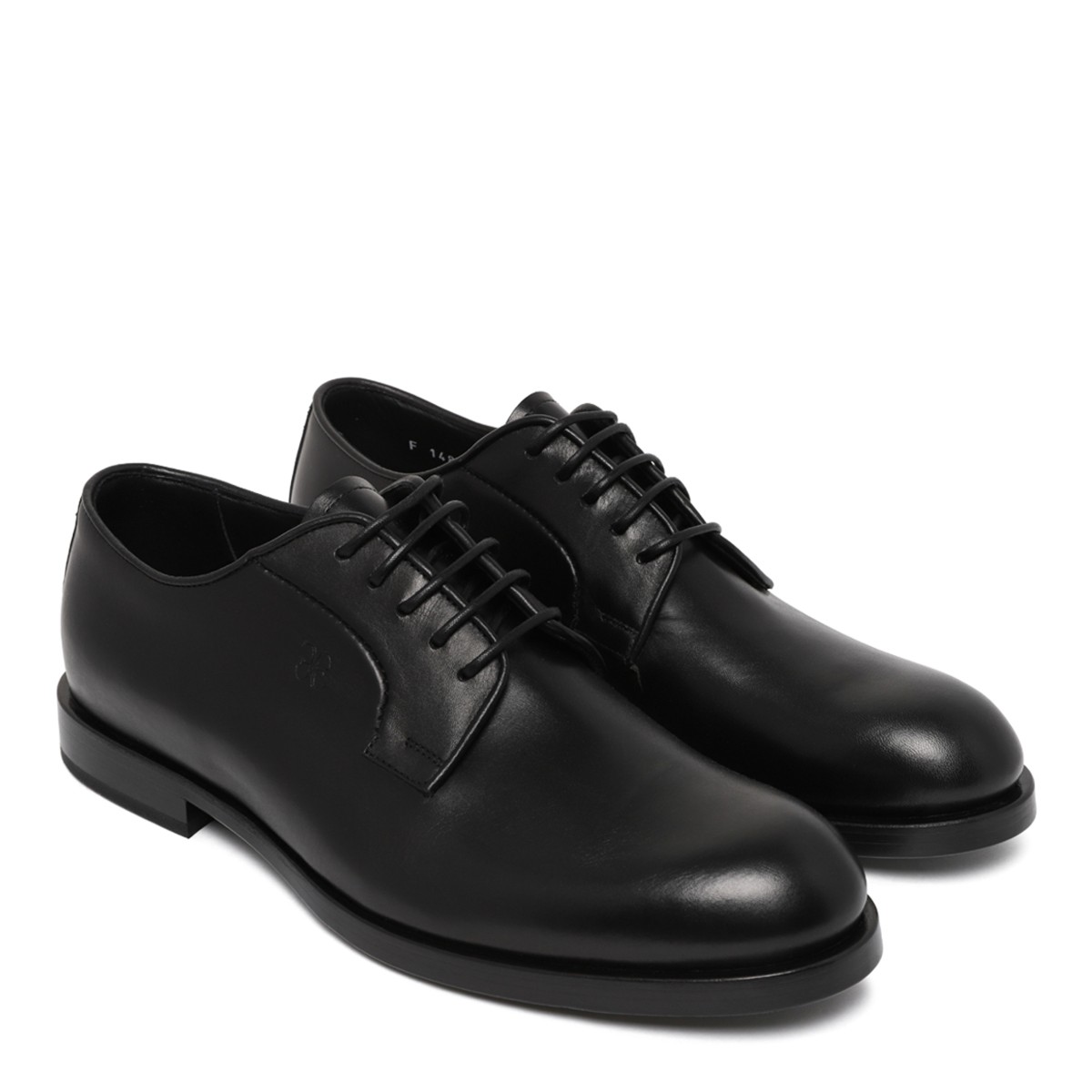 Black Leather Derby Shoes
