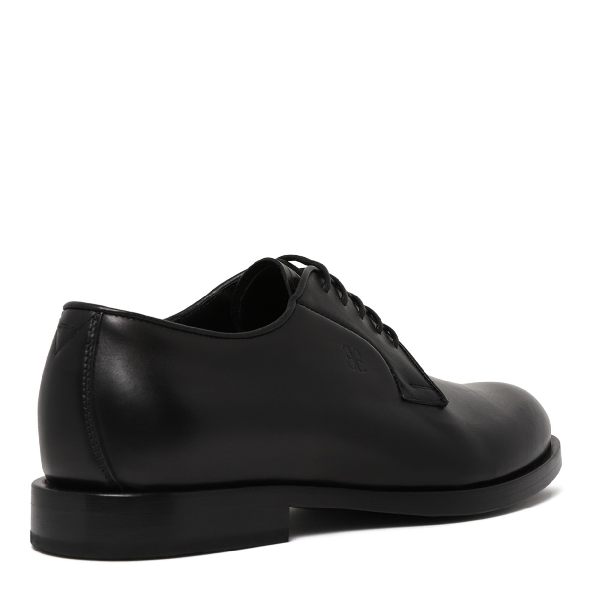 Black Leather Derby Shoes