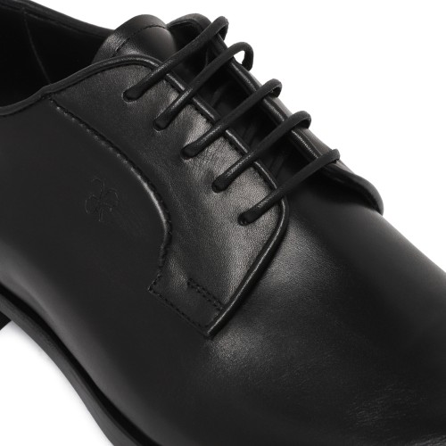 Black Leather Derby Shoes