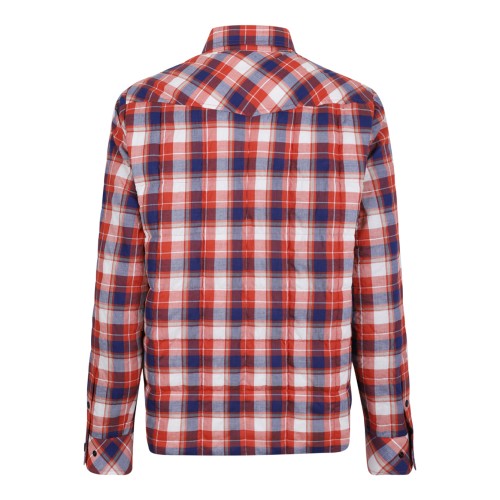 Moncler Red and Blue Check Cotton Shirt. 2