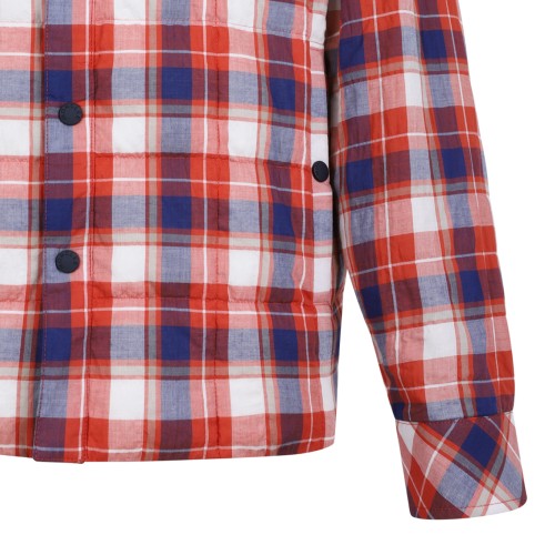 Moncler Red and Blue Check Cotton Shirt.