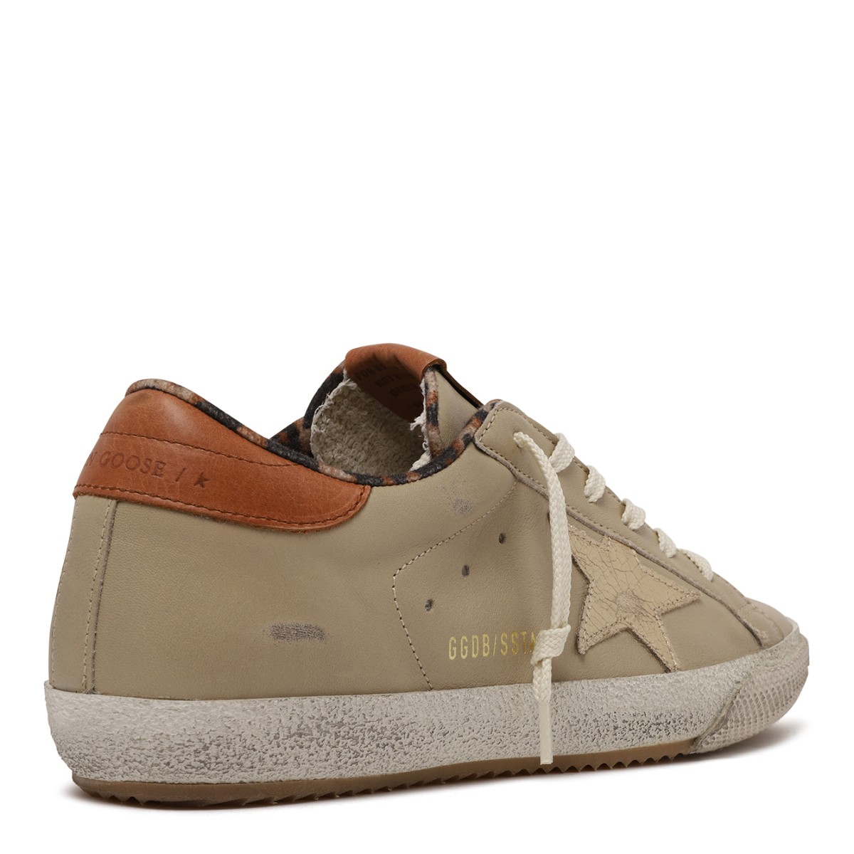 Golden Goose Gold Leather Sneakers.