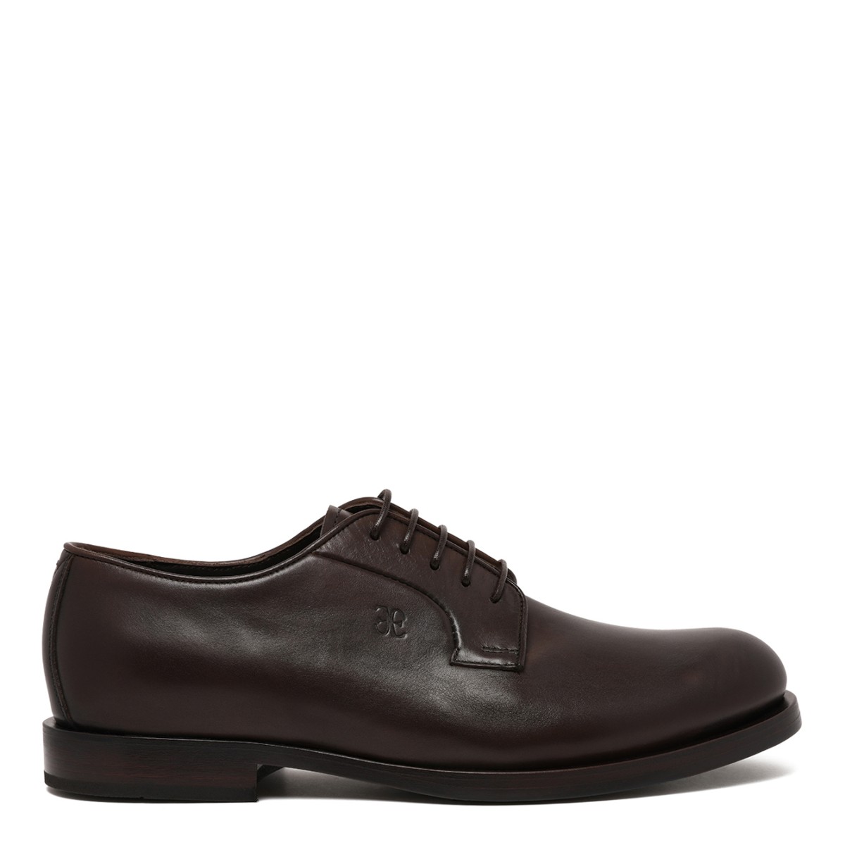 Fabi Dark Brown Leather Derby Shoes.